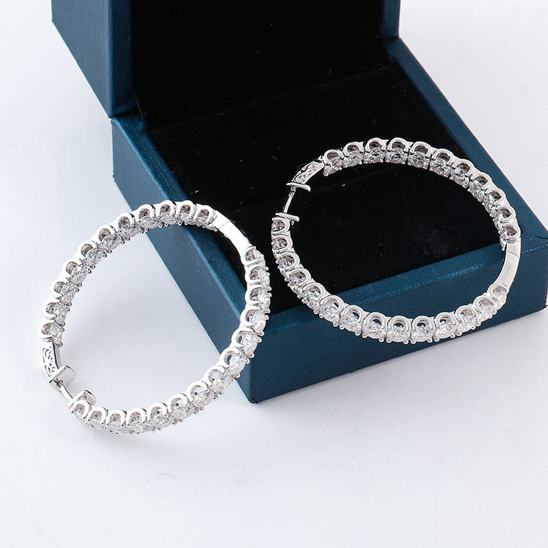 Personalized Large Diameter Statement Earrings | Luxury Hoop Jewelry