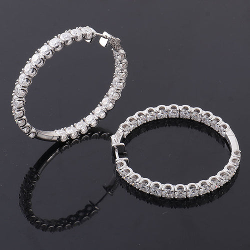 Personalized Large Diameter Statement Earrings | Luxury Hoop Jewelry