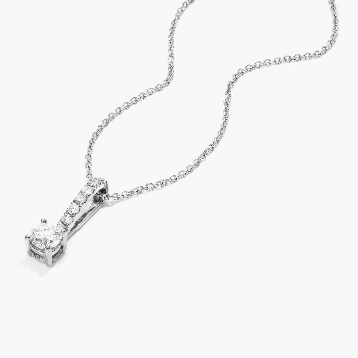 1.4ct Lab Diamond Drop Pendant Necklace | 1ct Center | IGI Certified | 10K Gold