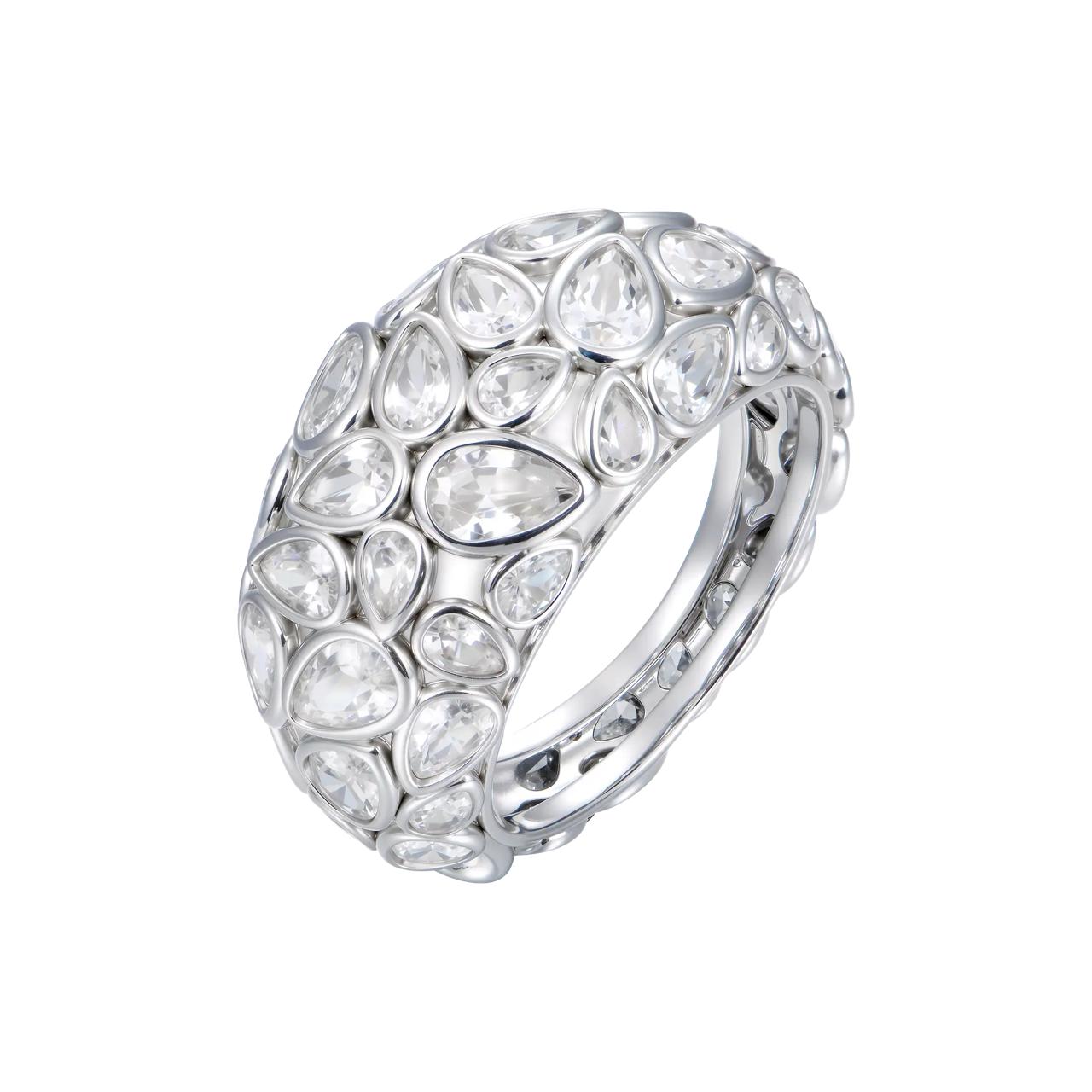 5.4ct Lab Diamond Dome Ring | Pear Bezel Set | IGI Certified VVS1 | 10K Gold