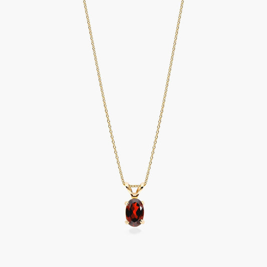 2ct Lab Diamond Pendant | Fancy Vivid Red Oval | IGI Certified | 10K Gold