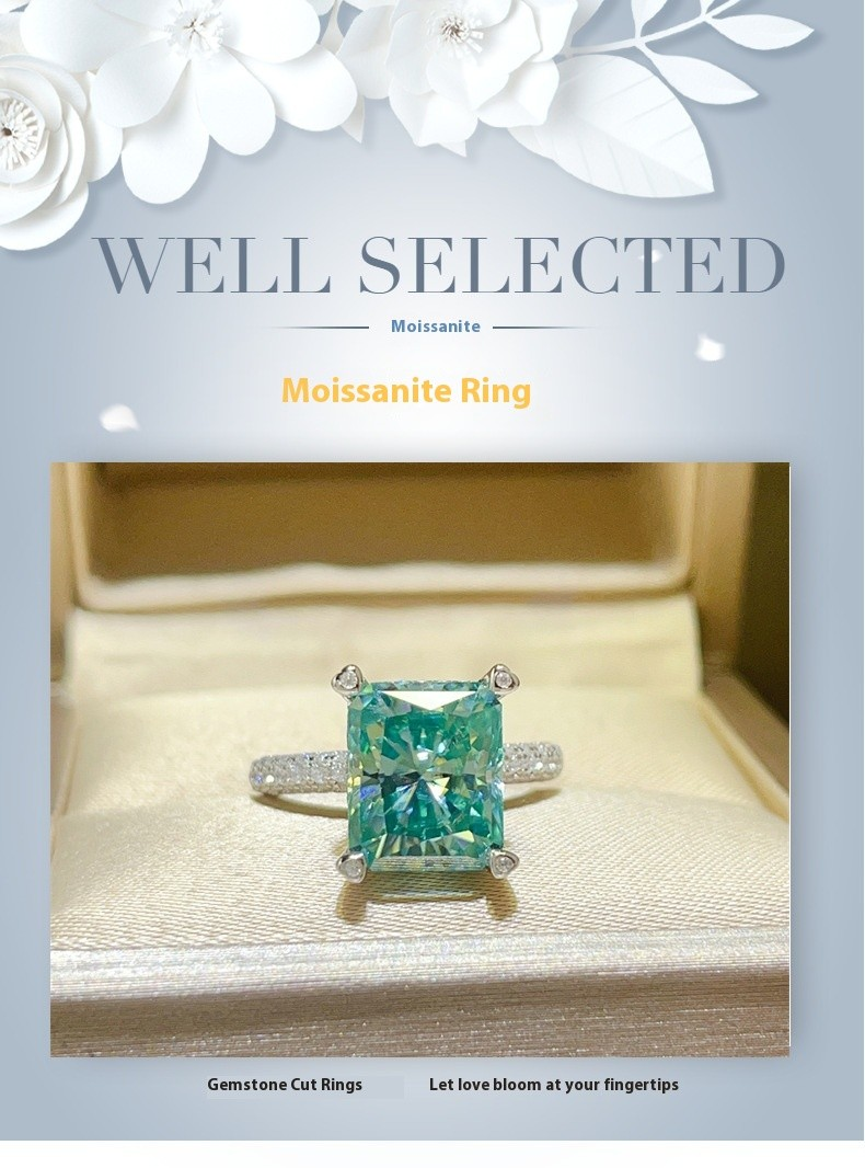 LuxeJewels™ ParaGreen Royal 5K Moissanite Signature Ring | Collector's Edition
