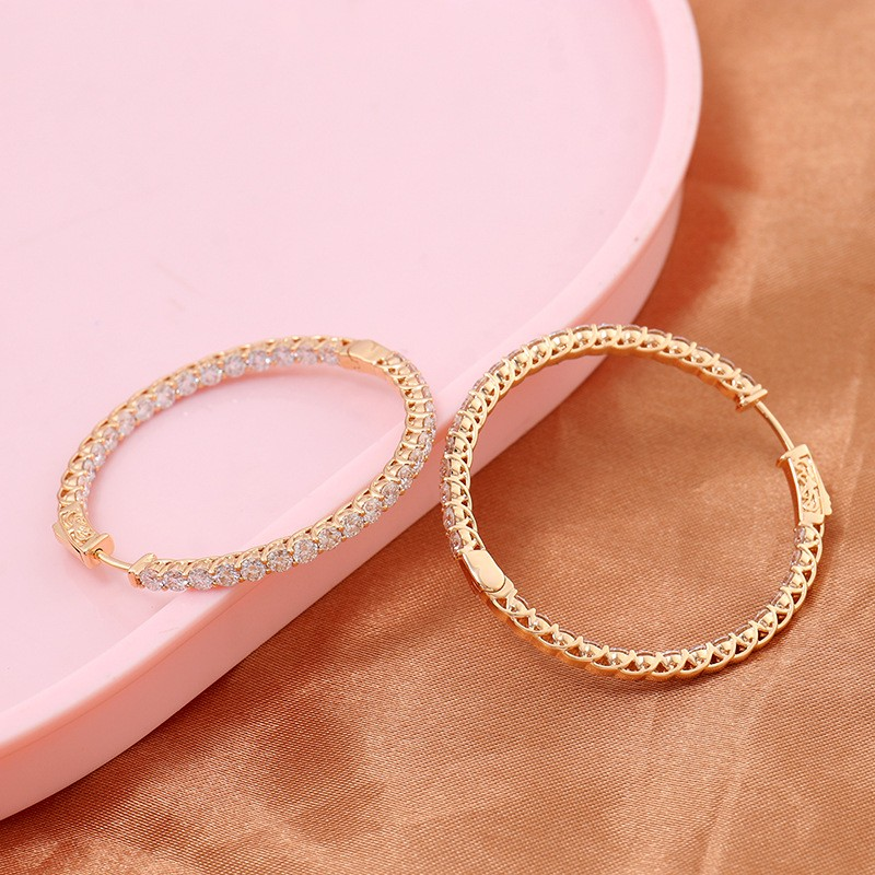 Personalized Large Diameter Statement Earrings | Luxury Hoop Jewelry