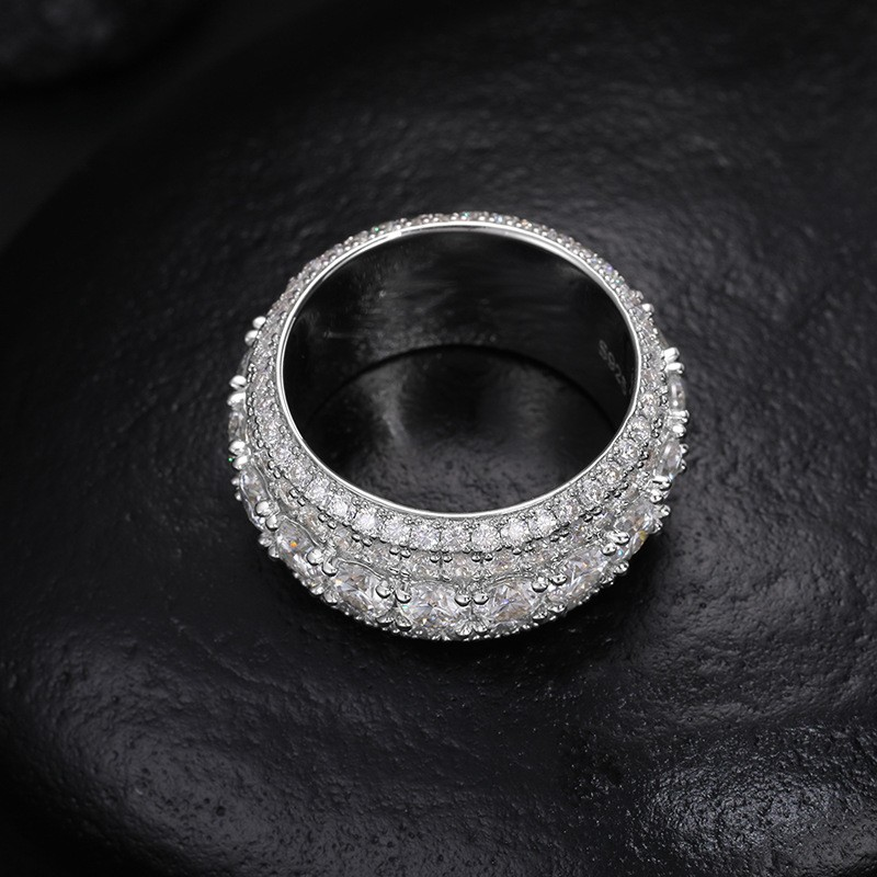 LuxeJewels™ S925 Sterling Silver Moissanite Ring | Hip-Hop Luxury