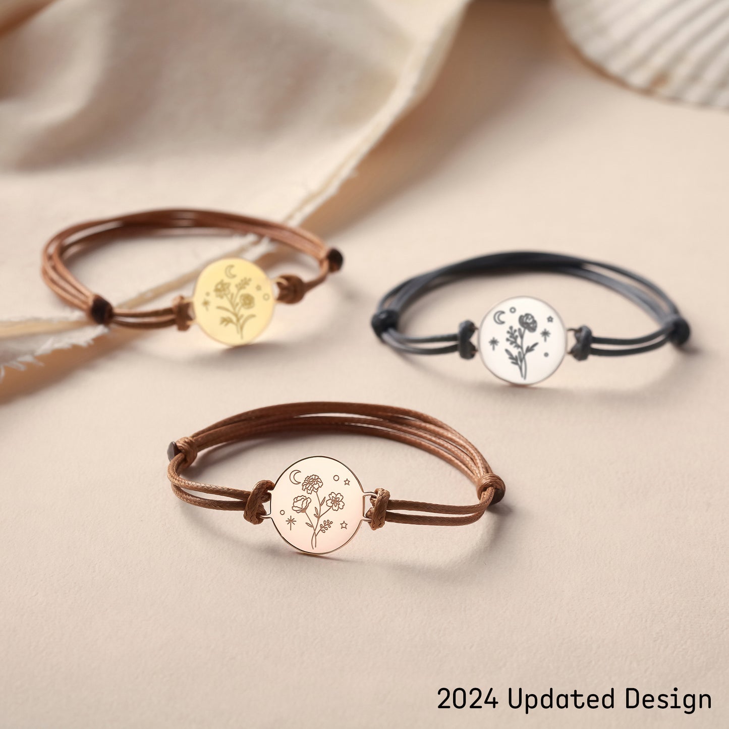 Birth Month Flower Bracelet | Personalized Mother Bracelet with Family Blooms