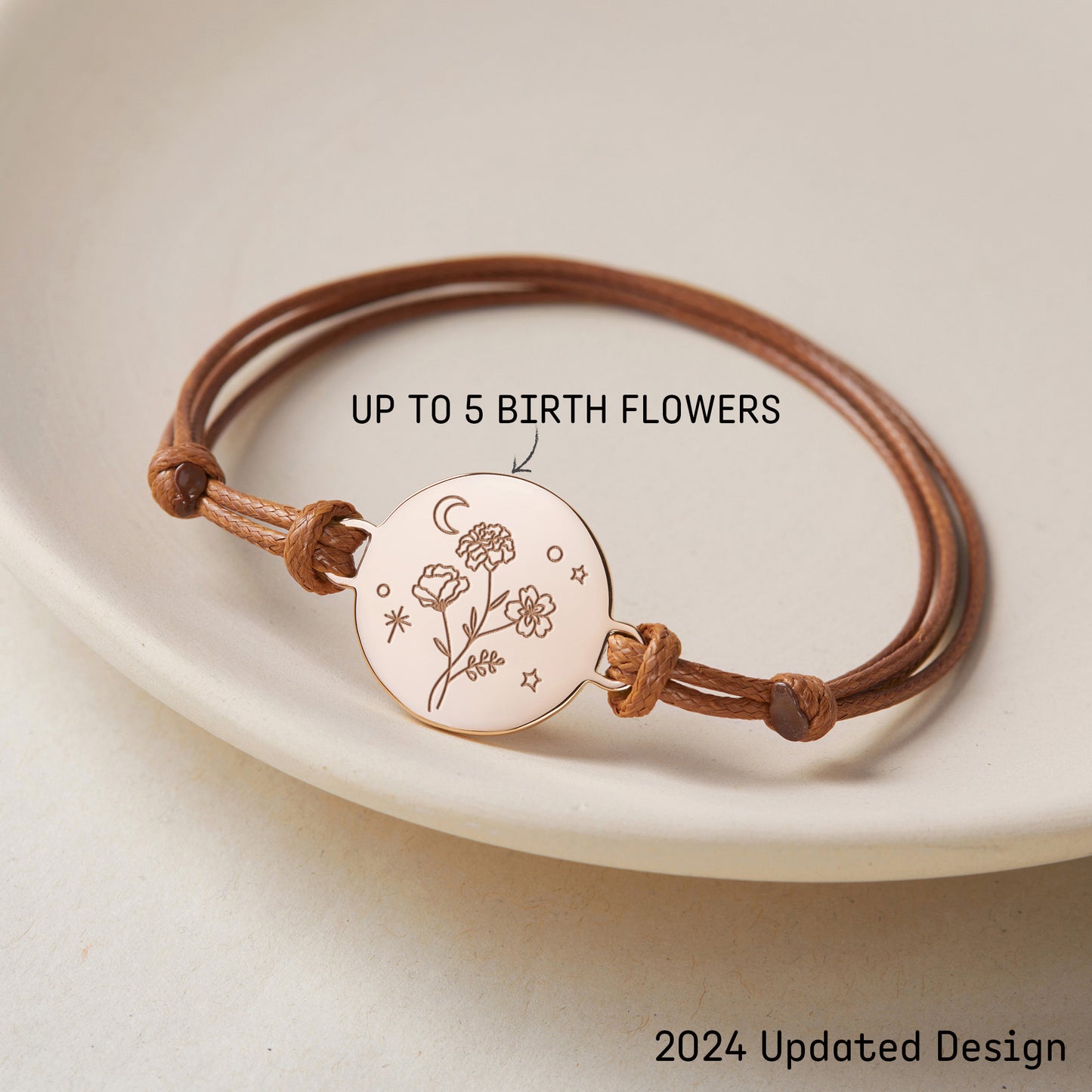 Birth Month Flower Bracelet | Personalized Mother Bracelet with Family Blooms