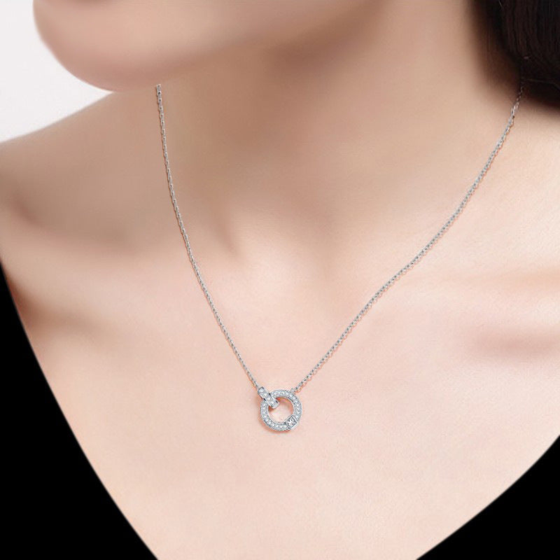 18K Gold Diamond Clavicle Necklace | Minimalist Luxury