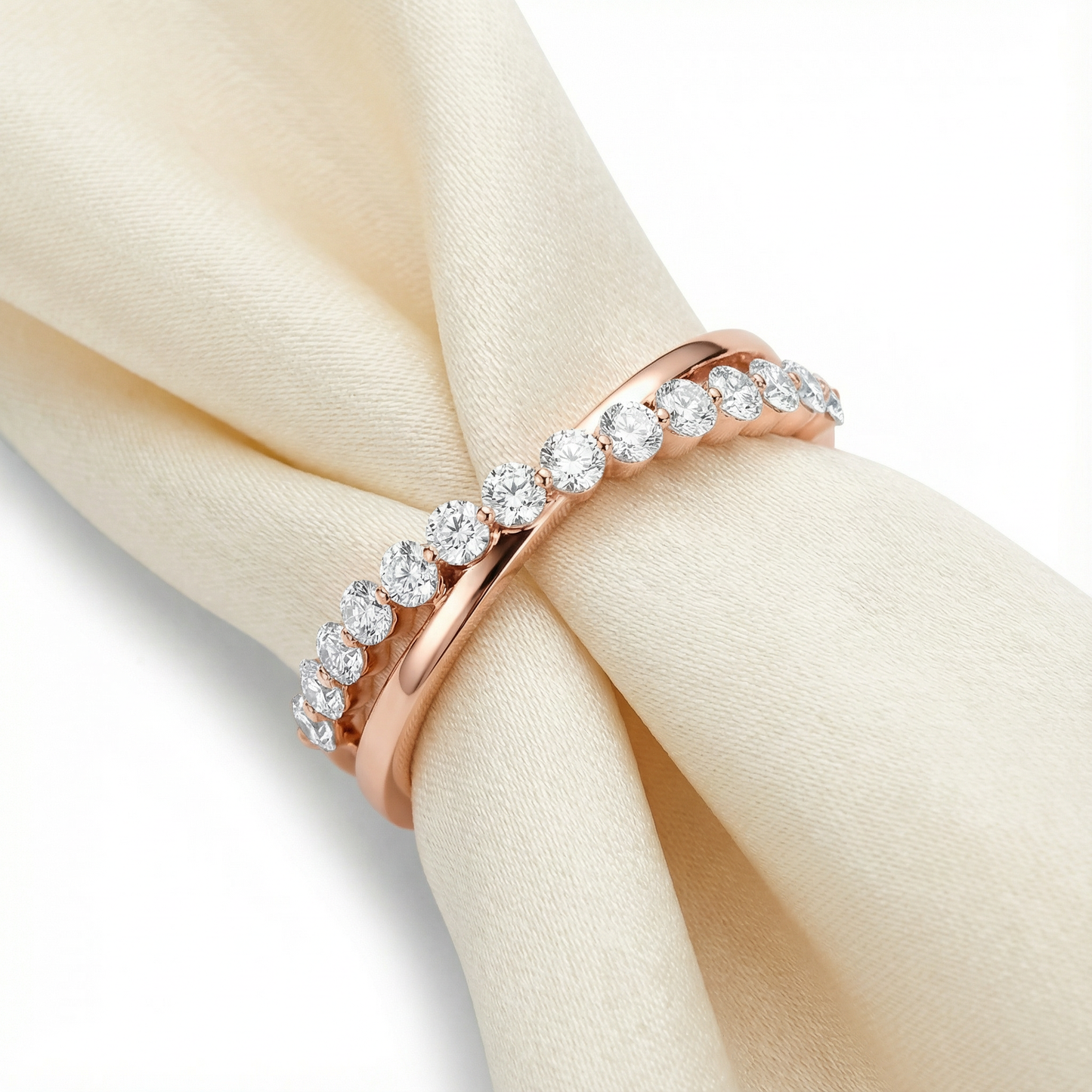 Women's 0.35ct Lab Diamond Stackable Band | 10K Rose Gold | Draco