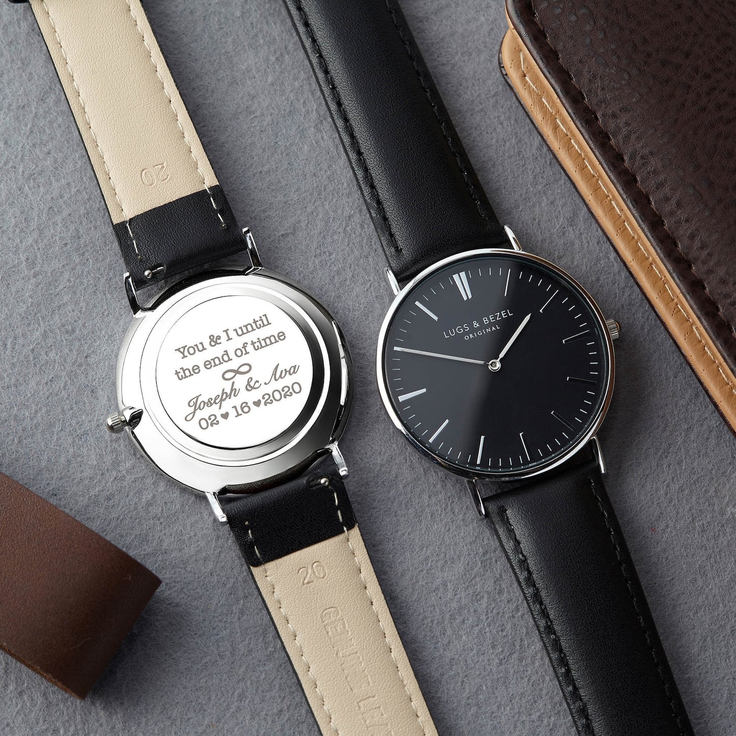 Custom Engraved Watch for Him | Personalized Anniversary & Wedding Gift