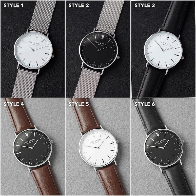 Custom Engraved Watch for Him | Personalized Anniversary & Wedding Gift
