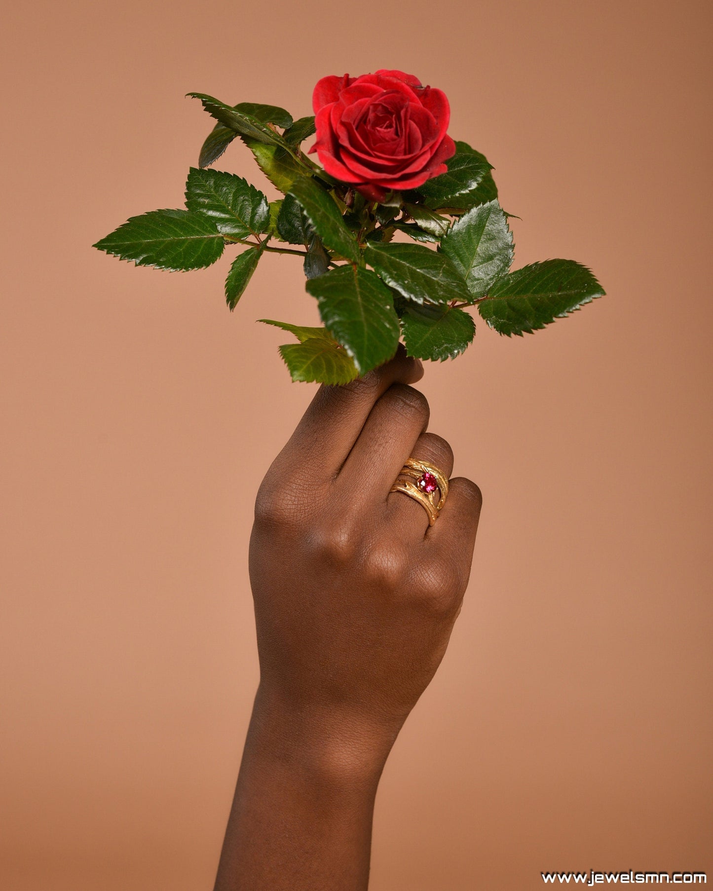 Vintage Gold Statement Ring | Pine Tree Branch Design | Nature Jewelry