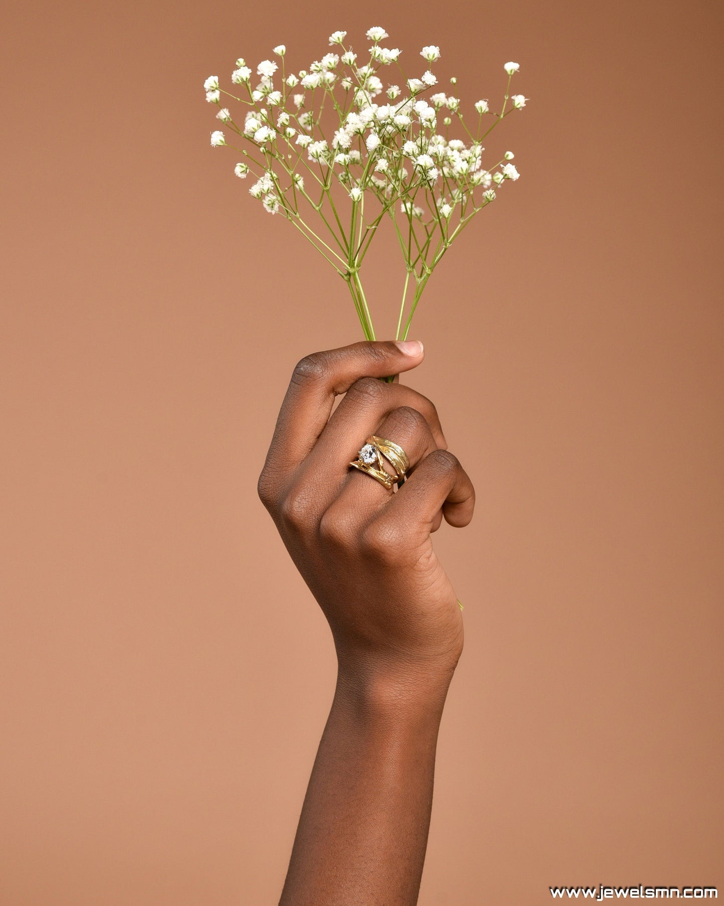 Vintage Gold Statement Ring | Pine Tree Branch Design | Nature Jewelry