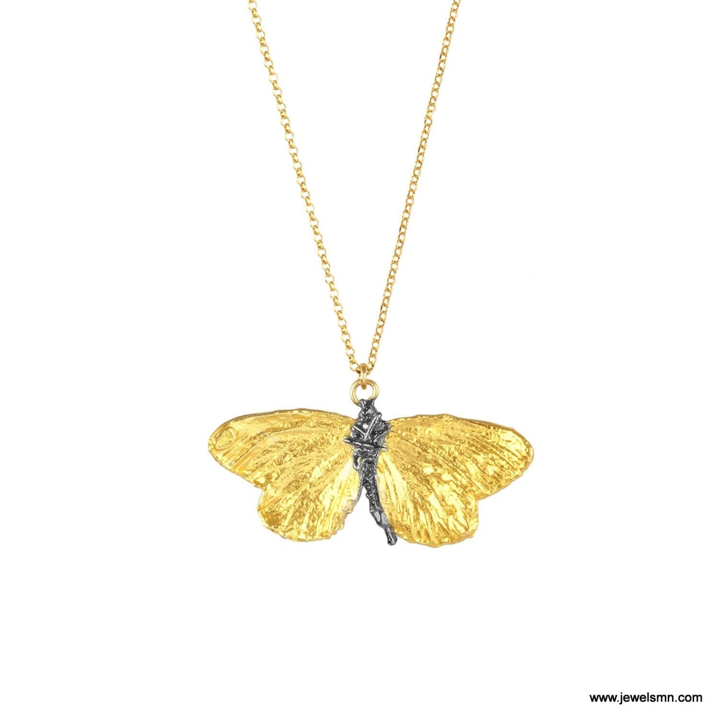 Butterfly Necklace | Sustainable Luxury | Gold Plated Recycled Silver