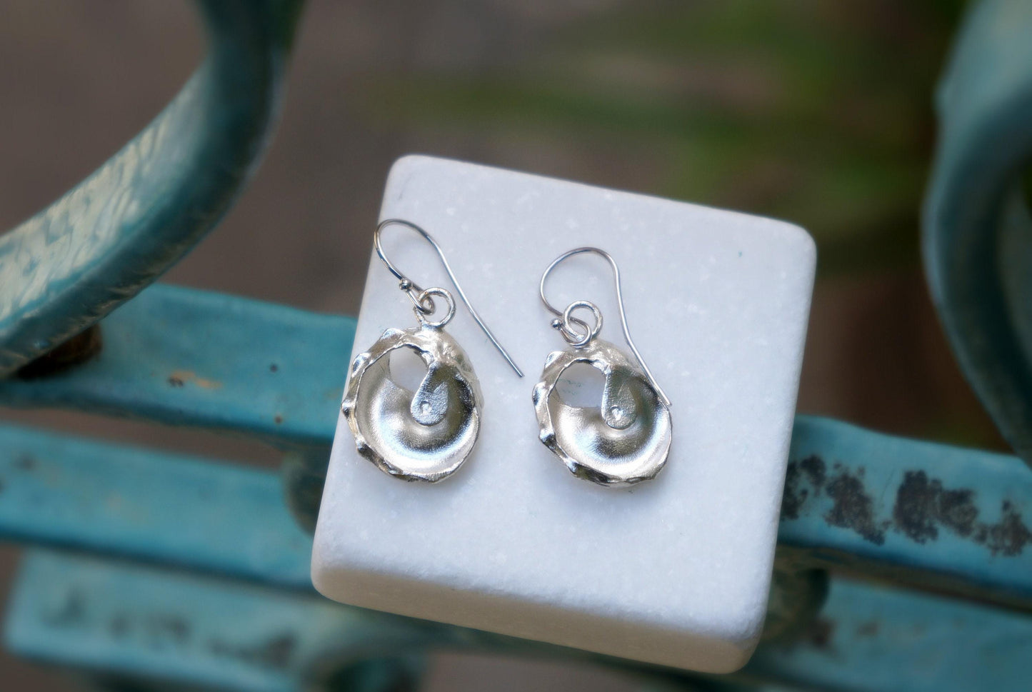 Beach Jewelry Silver Sea Shell Dangle Earrings | Lightweight Ocean Luxury