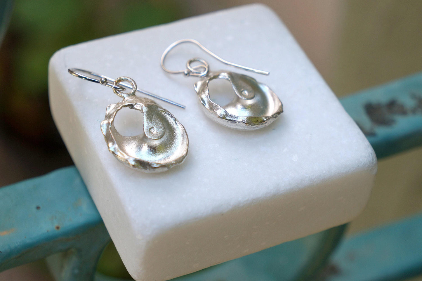 Beach Jewelry Silver Sea Shell Dangle Earrings | Lightweight Ocean Luxury
