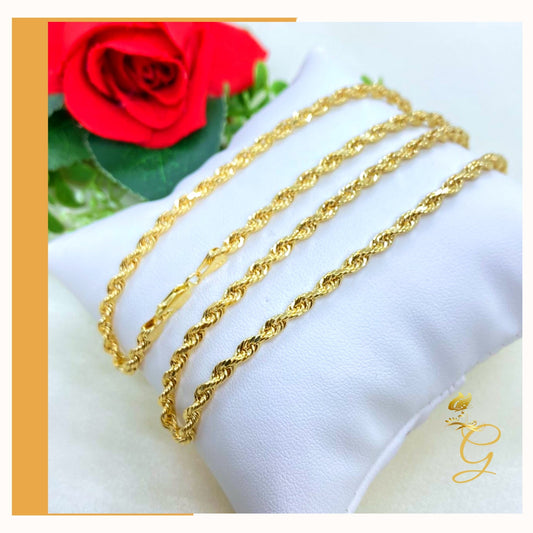 10K Gold Rope Chain 24" | 3.06MM | Classic Luxury Necklace