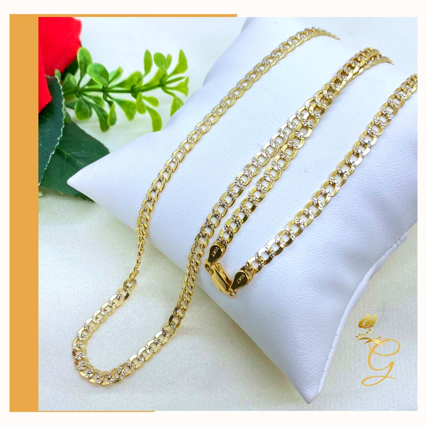 10K Gold Diamond Cut Cuban Link Chain 24" | 4.41MM | Men's Luxury