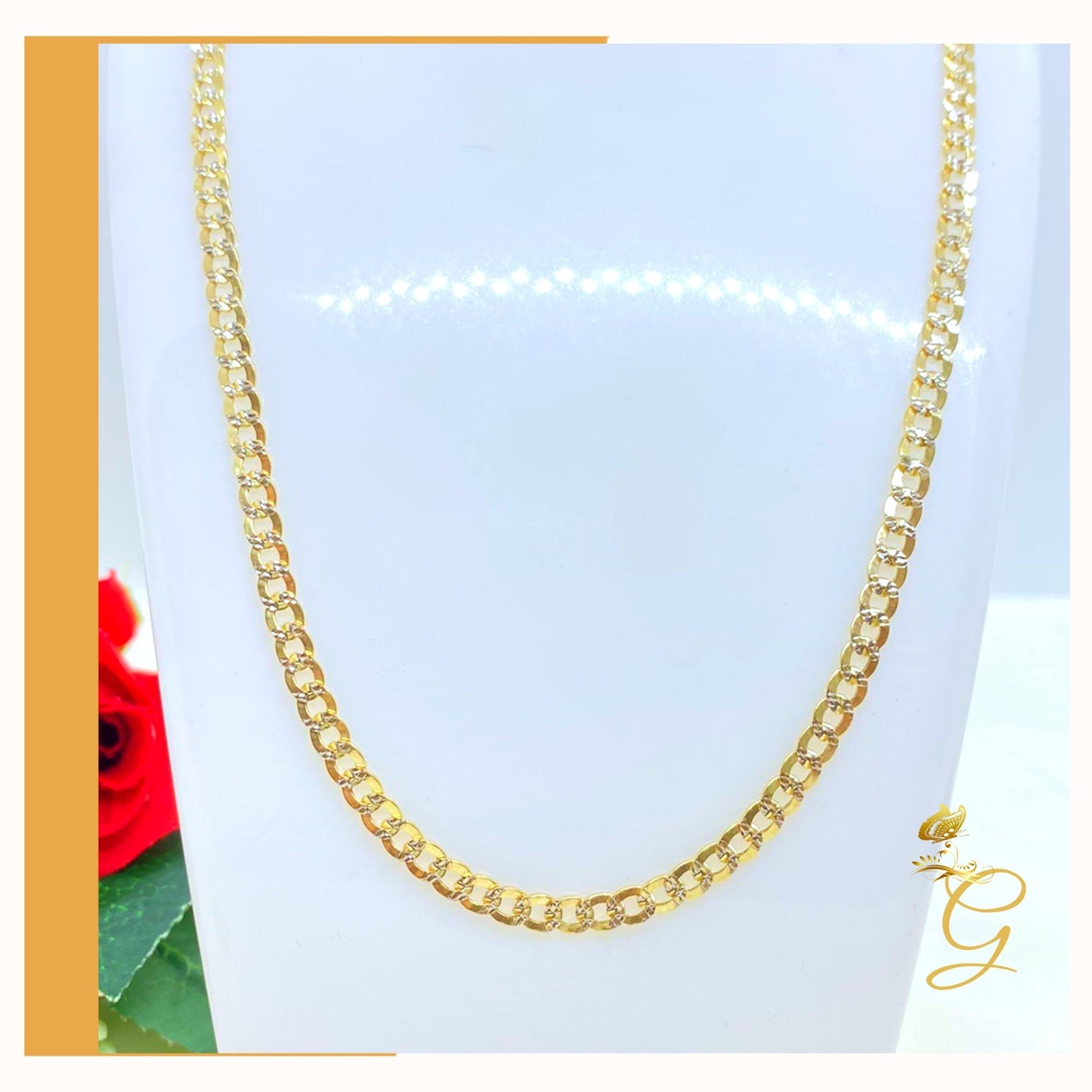 10K Gold Diamond Cut Cuban Link Chain 24" | 4.41MM | Men's Luxury