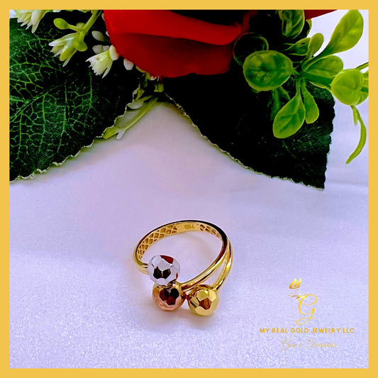 18K Real Gold Ring | Size 6 | Classic Luxury