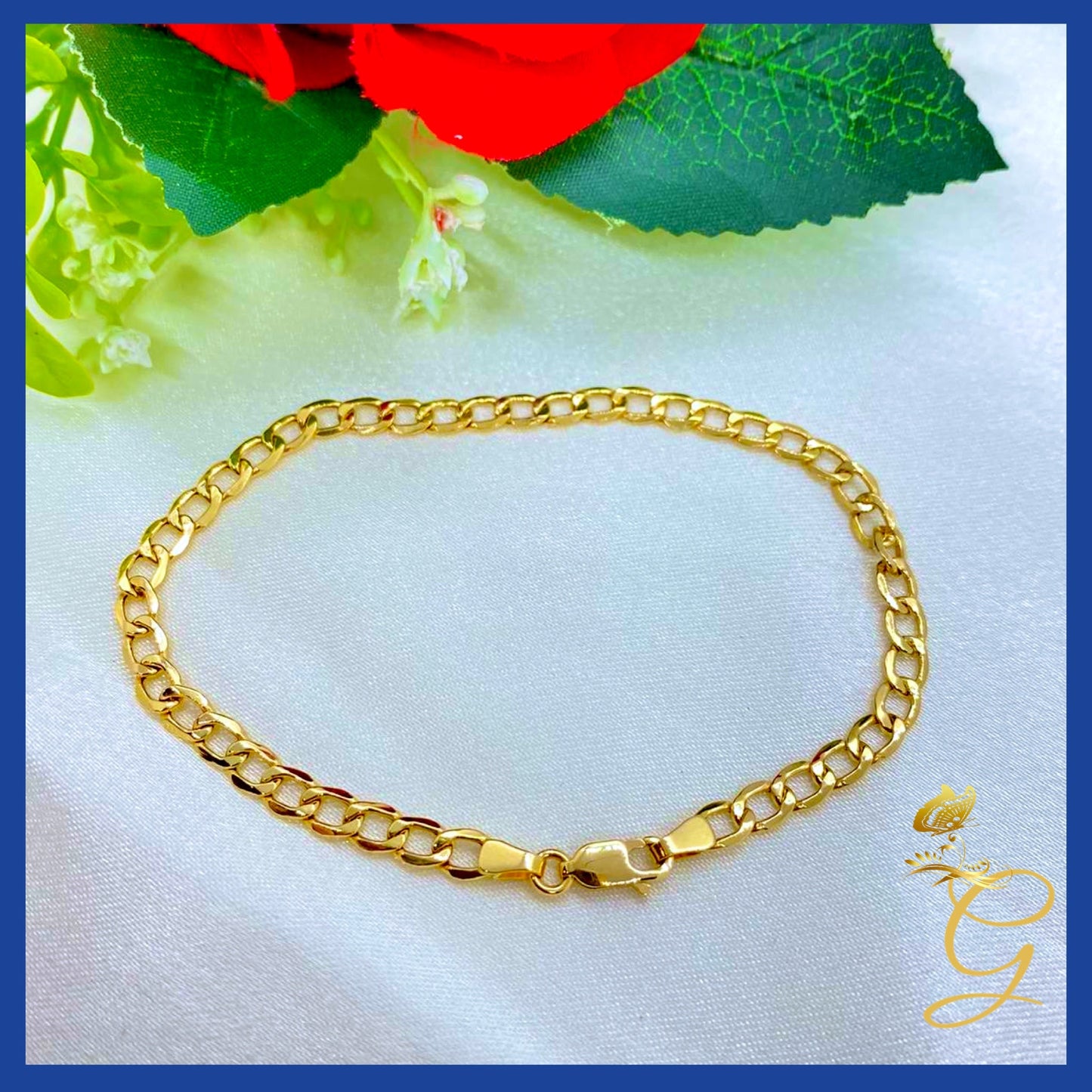 18K Real Gold Bracelet 7" | Classic Luxury