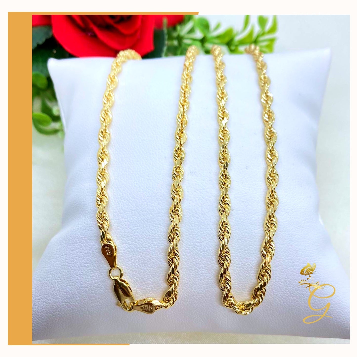 10K Gold Rope Chain 24" | 3.06MM | Classic Luxury Necklace