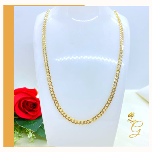 10K Gold Diamond Cut Cuban Link Chain 24" | 4.41MM | Men's Luxury