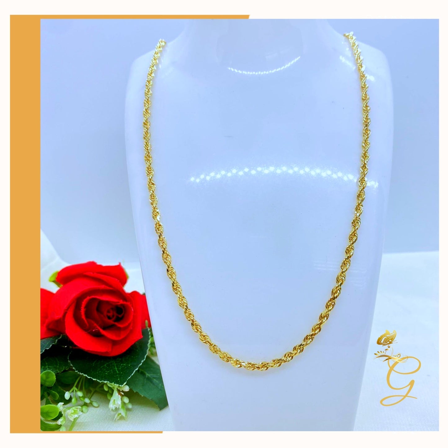 10K Gold Rope Chain 24" | 3.06MM | Classic Luxury Necklace
