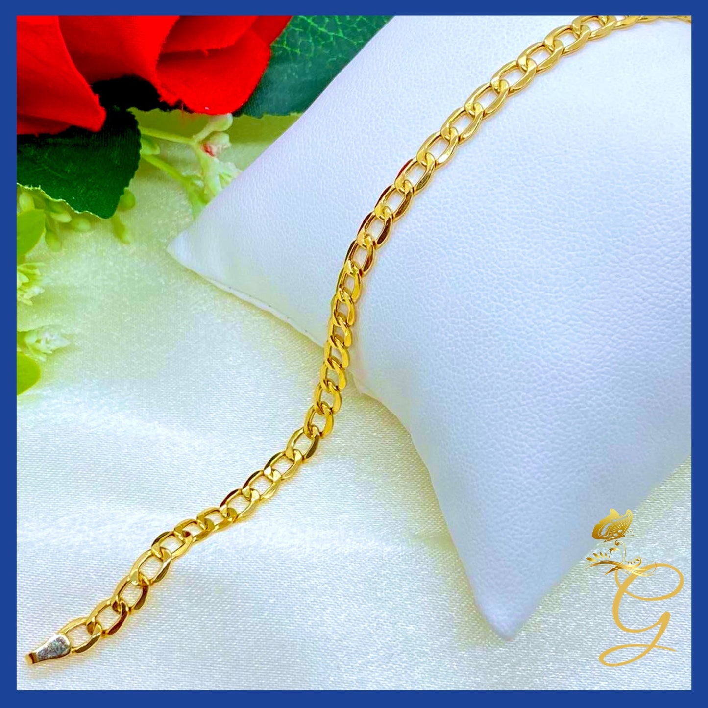 18K Real Gold Bracelet 7" | Classic Luxury