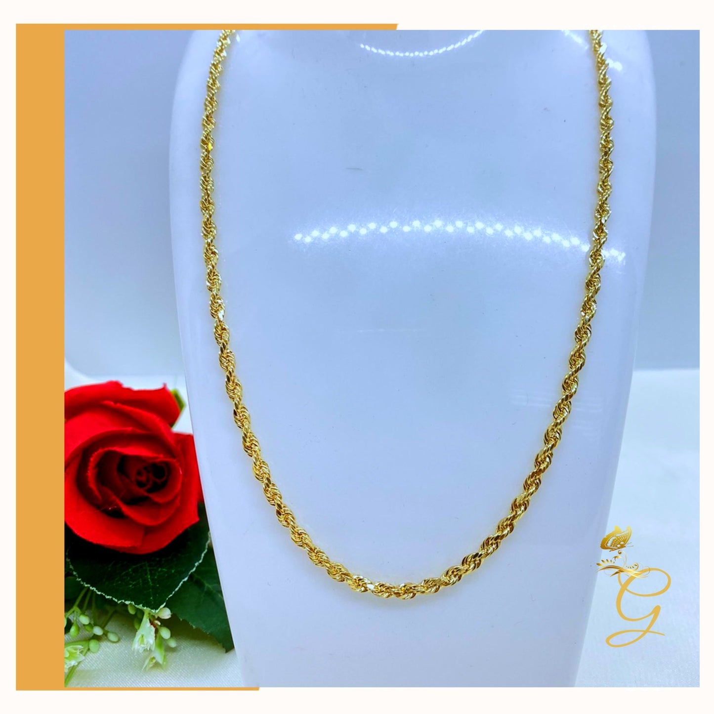 10K Gold Rope Chain 24" | 3.06MM | Classic Luxury Necklace