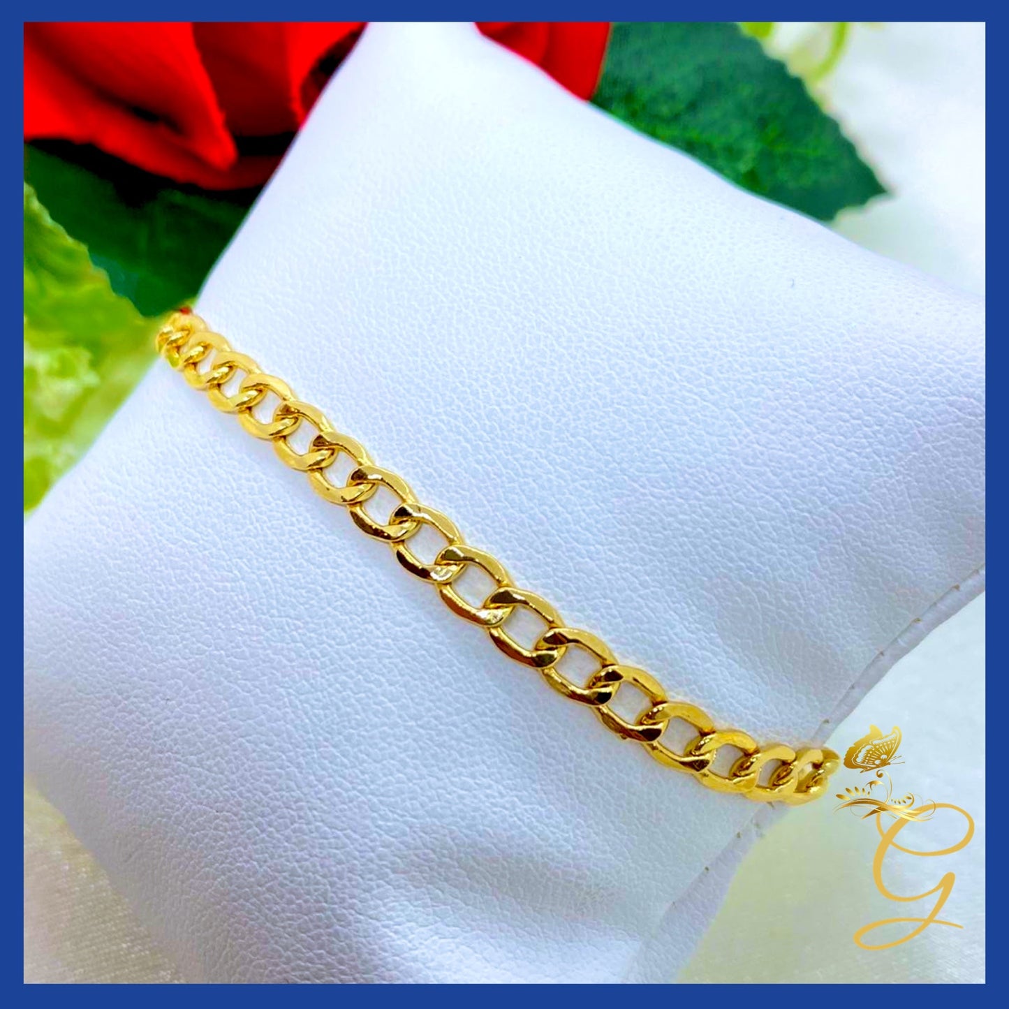 18K Real Gold Bracelet 7" | Classic Luxury