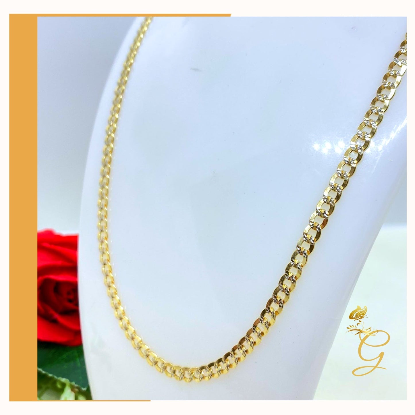 10K Gold Diamond Cut Cuban Link Chain 24" | 4.41MM | Men's Luxury